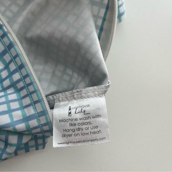 Lighthouse Kids blue and white small single pocket double handle wet bag - Picture 4 of 4